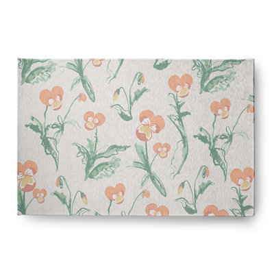 Chenille Floral Indoor / Outdoor Rug