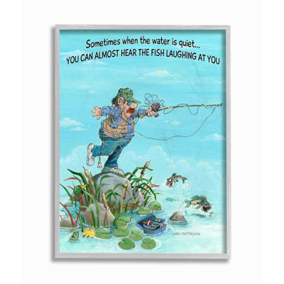 " Fish Laughing Funny Sports Fishing Cartoon " by Gary Patterson