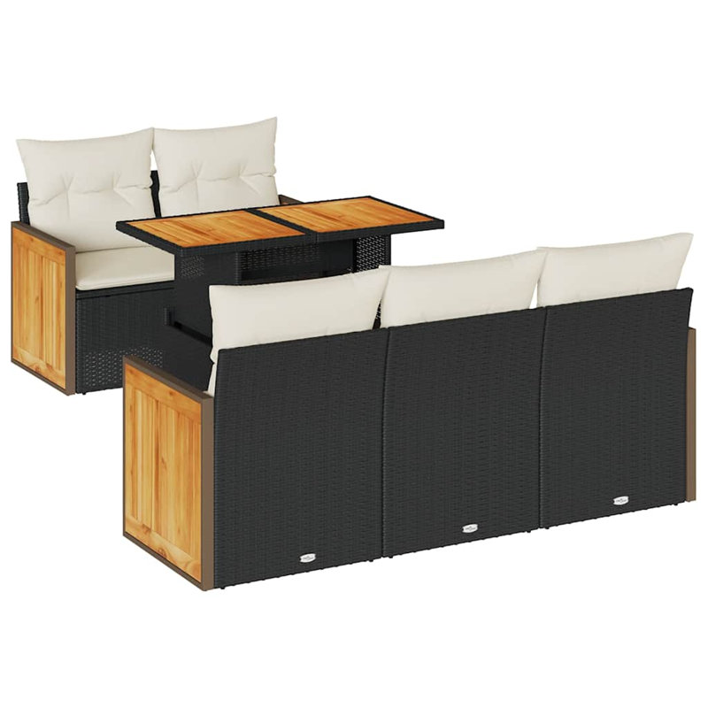 Ensemble de canapé de jardin Vidaxl - noir