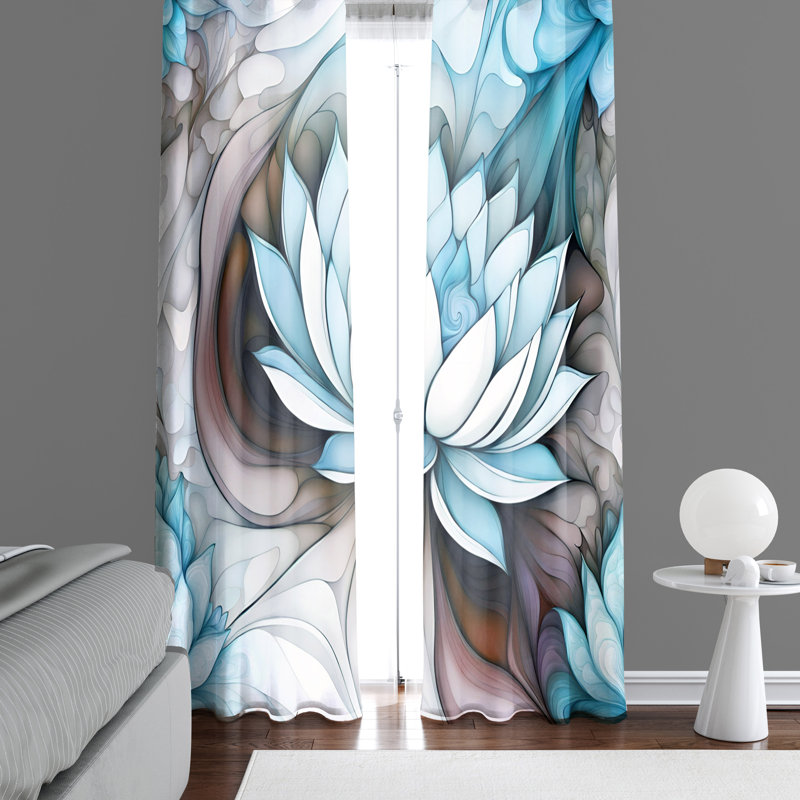 Paire de rideaux semi-transparents Elenie, L 20 po x L 52 po