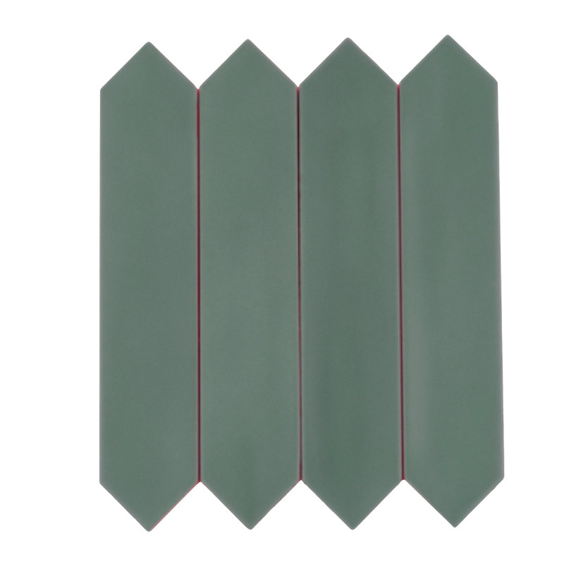 Piquet 2'' W x 10'' L Ceramic Singular Tile, Pine Green
