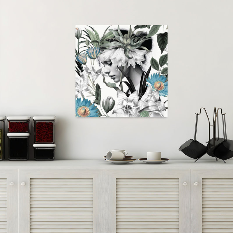 Art contemporain, art mural printemps, H 18" x l 18"