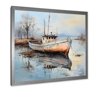 «Boat Charm In Winter I», reproduction sur toile