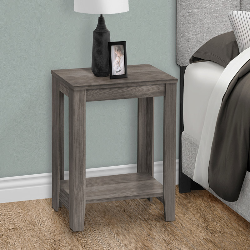 Table d'appoint, table d'appoint, table de bout, table de chevet, lampe, stratifié, transitionnel, Gris