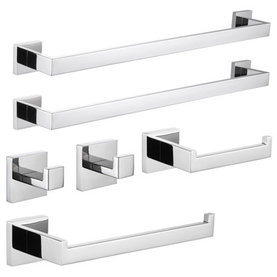 6-Piece Bathroom Towel Holder Set