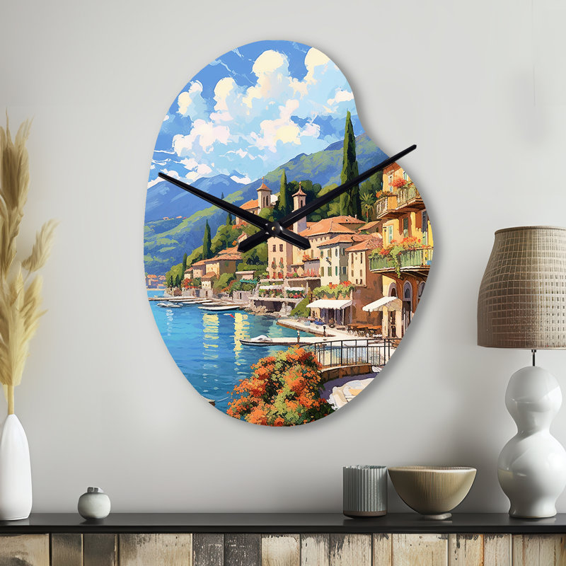 Horloge murale La Dolce Italian Beachside II - forme irrégulière, Petit