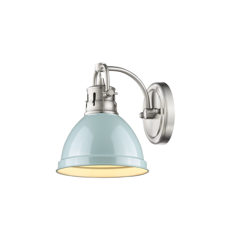 Applique murale 1 lumière pour salle de bain Calico, Étain, Écume de mer