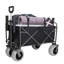 Chariot de pêche avec porte-cannes, chariot de plage avec grandes roues pour le sable, capacité de 500 lb - Chariot tout terrain à structure en acier avec pneus pneumatiques de 9 po, sangle avec sac multiusage, noir