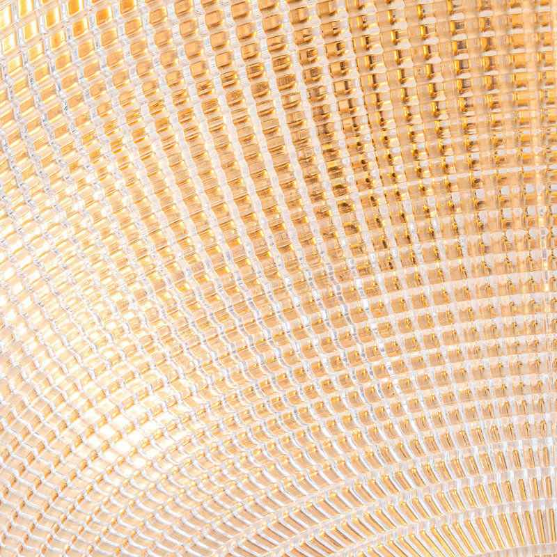 Plafonnier encastré en verre 3 lumières