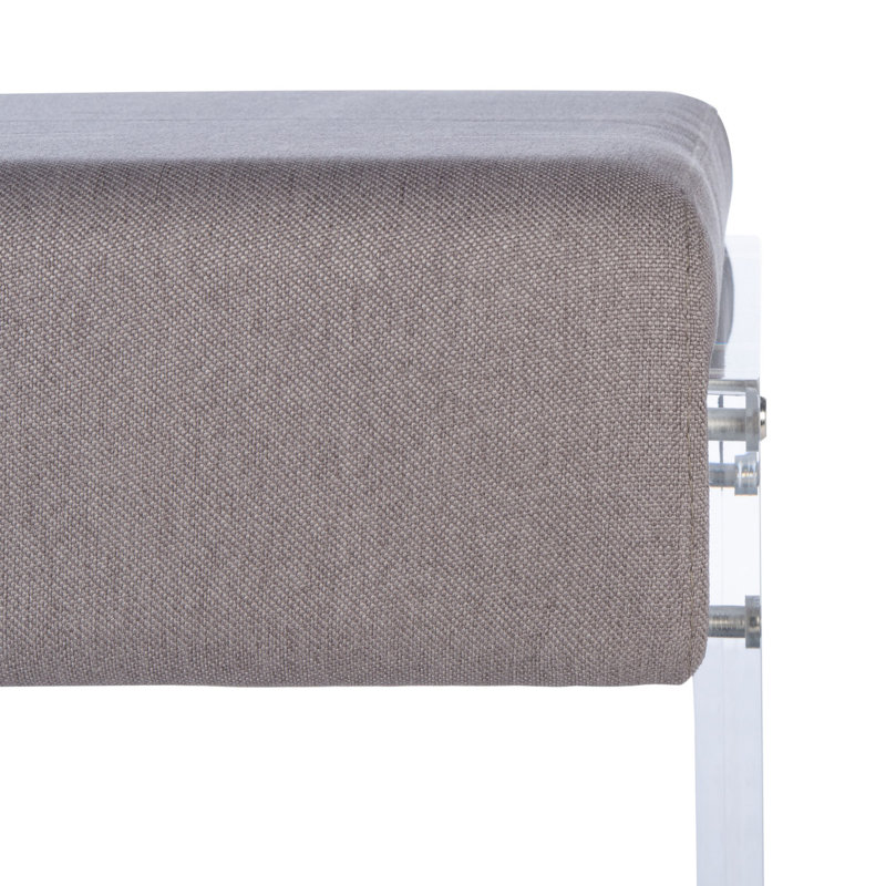 Gray Acrylic and Stainless Steel 26" Backless Counter Stool