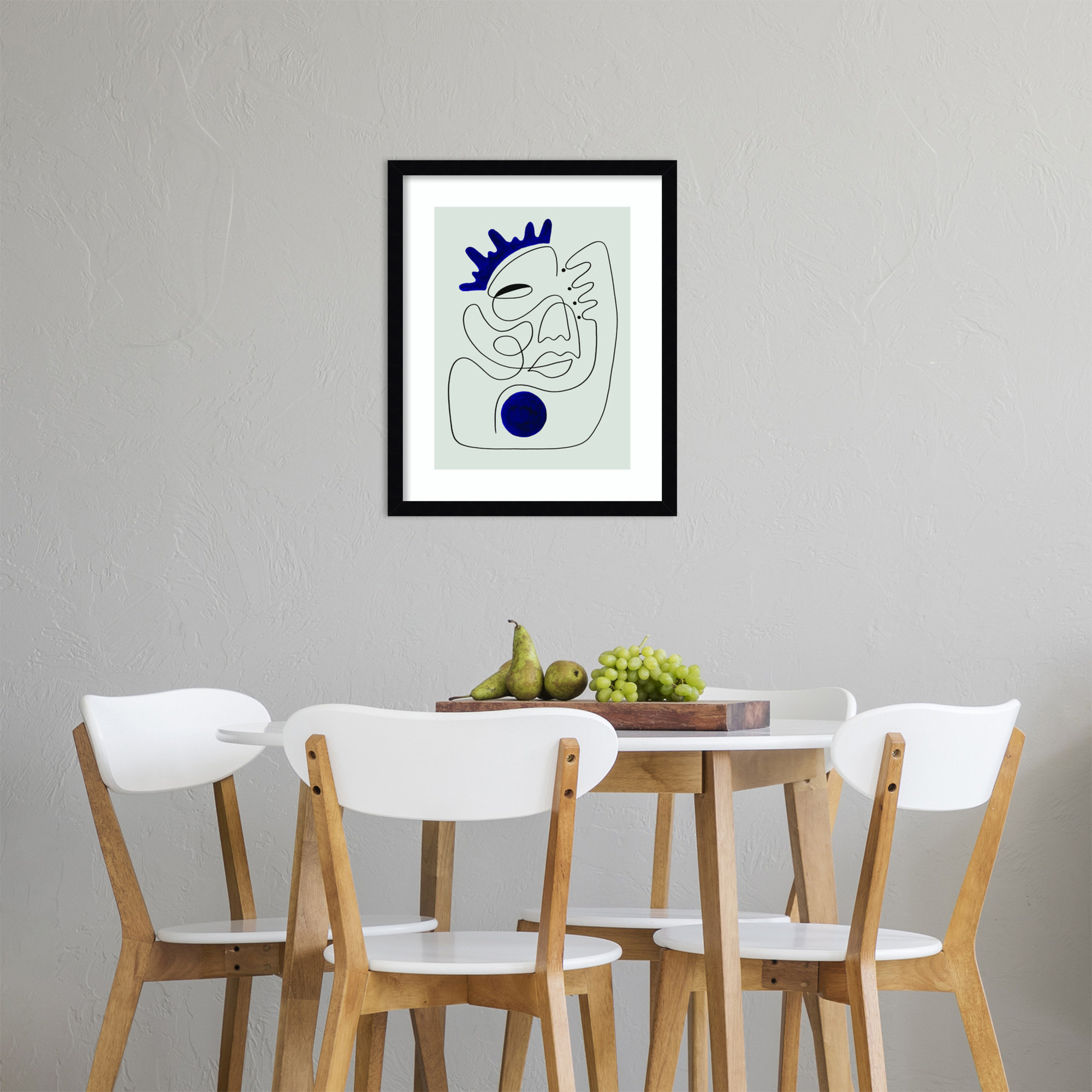 El Rey by Shatha Al Dafai, 21.38" H x 17.38" W x 0.875" D, Noir Black Framed