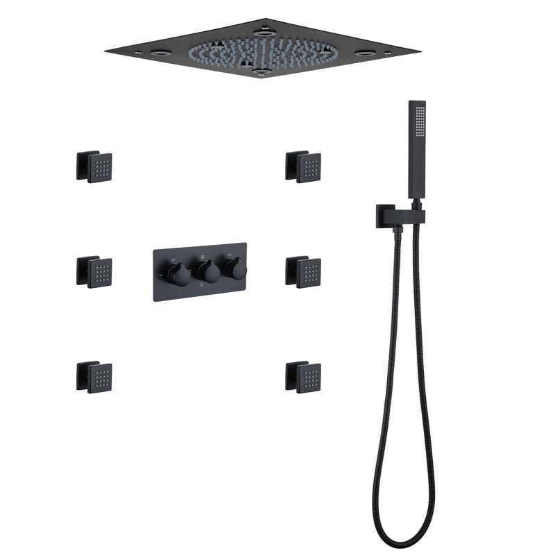 All-In-One Kit with Rough in-Valve, Matte Black