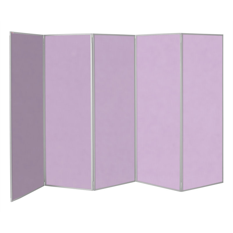  Light Free-Standing Bulletin Board 180cm H x 300cm W, Grey, Lilac