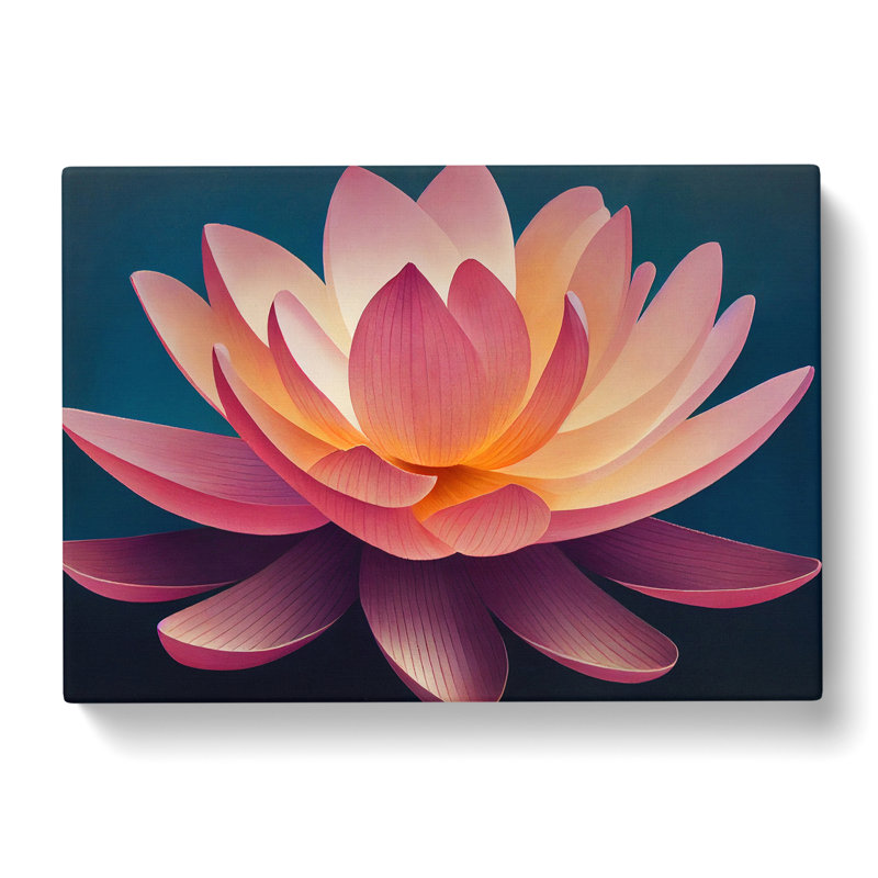Pure Lotus Flower - Wrapped Canvas