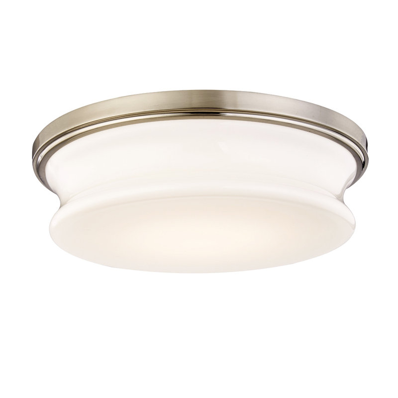Drift Glass LED Flush Mount, 3.5" H x 13" W x 13" D