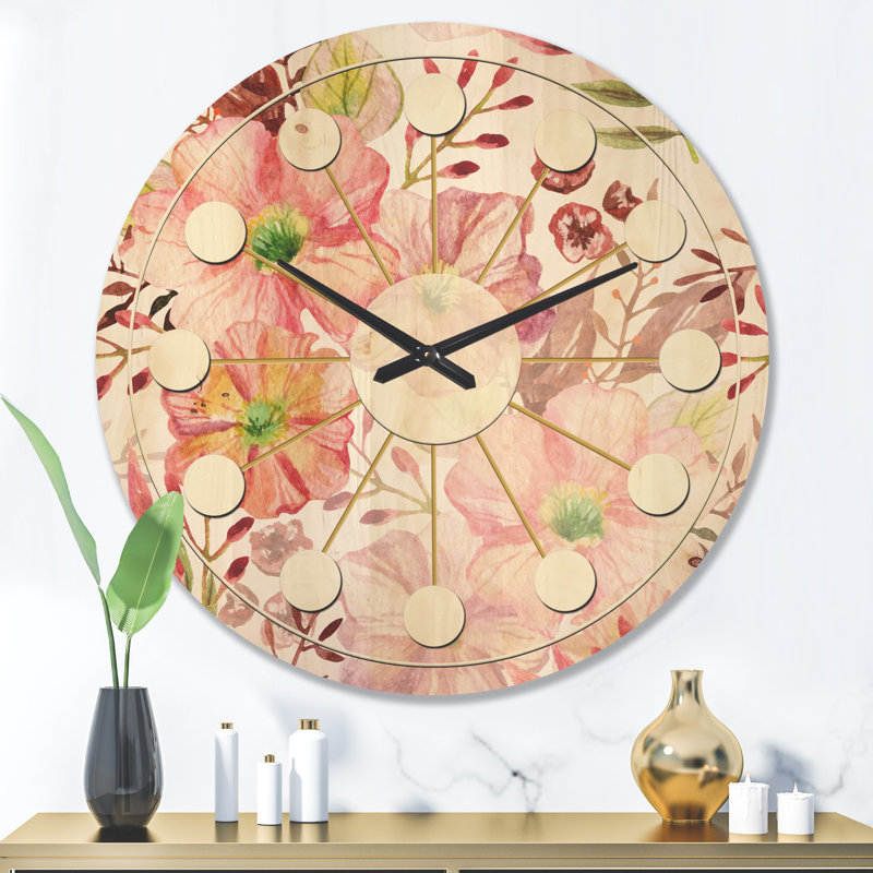 Horloge murale Floral Botanical III, Très grand