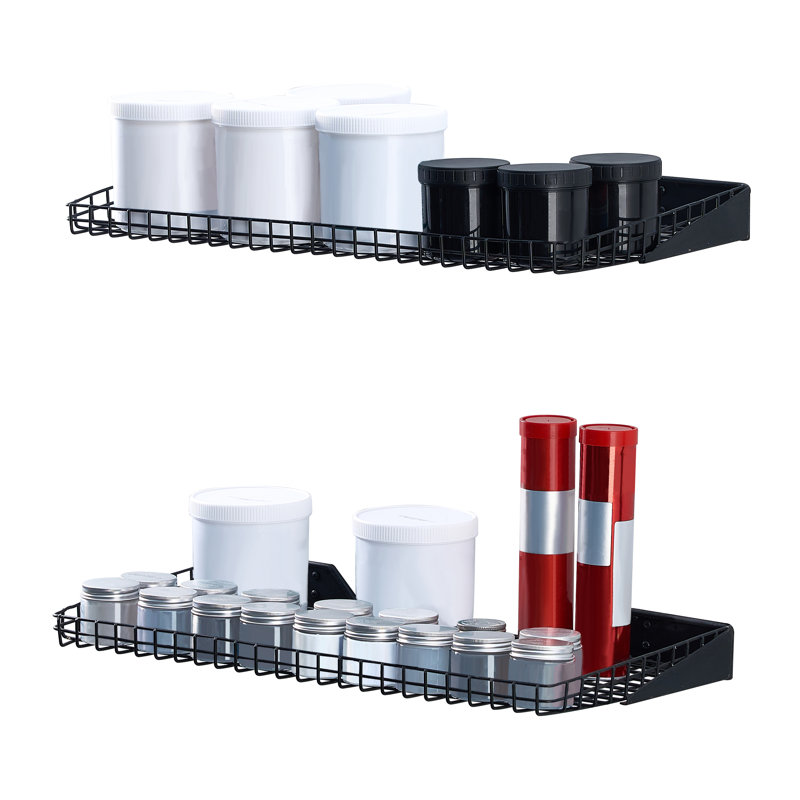 Ensemble de 2 tablettes murales de garage 24 po x 12 po LUGO, noir