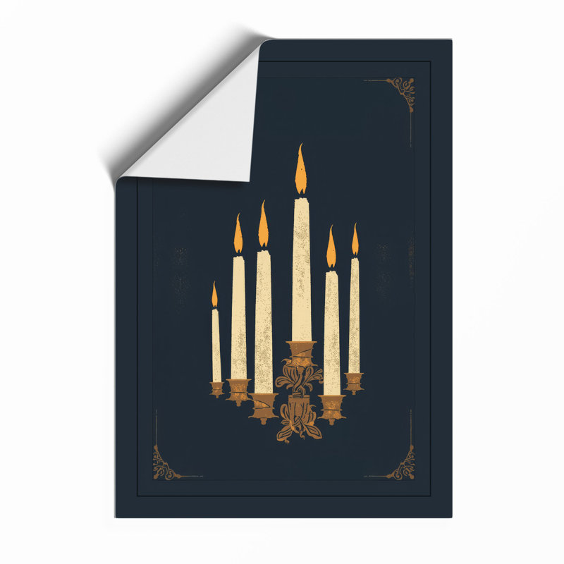 Candlelight Ceremony Art Deco - Framed Print, A3 - 42.0 x 29.7 cm, Unframed