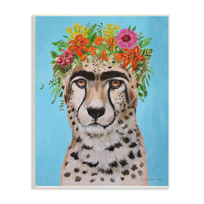 Fleuri, portrait de guépard, léopard, maquillage, par Coco de Paris - impression