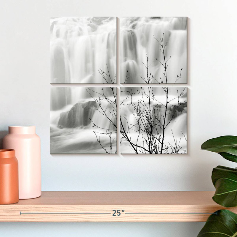 Alvord BW Waterfall, 18" H x 18" W