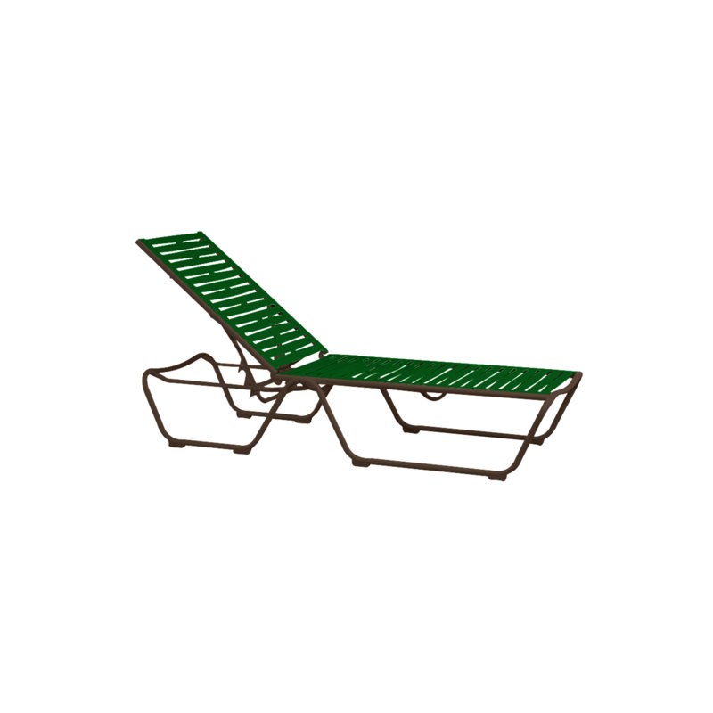 Millennia EZ Span™ Outdoor Metal Chaise Lounge, Forest Green , Greco