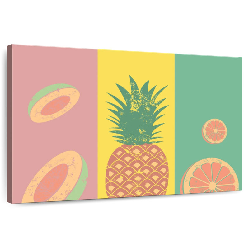 Soft Pastel Fruits, 26" H x 39" W