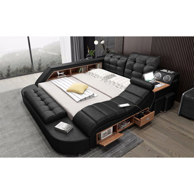 Lucia Modern Italian Designer Leather Bed – Divan Bed King