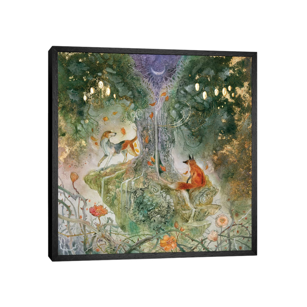 Fox And Hound by Stephanie Law - Print on Canvas