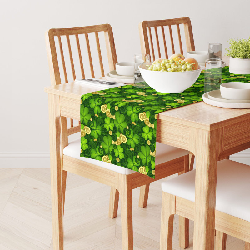 Goosman Saint Patrick's Paisley Table Runner, 72" x 12"