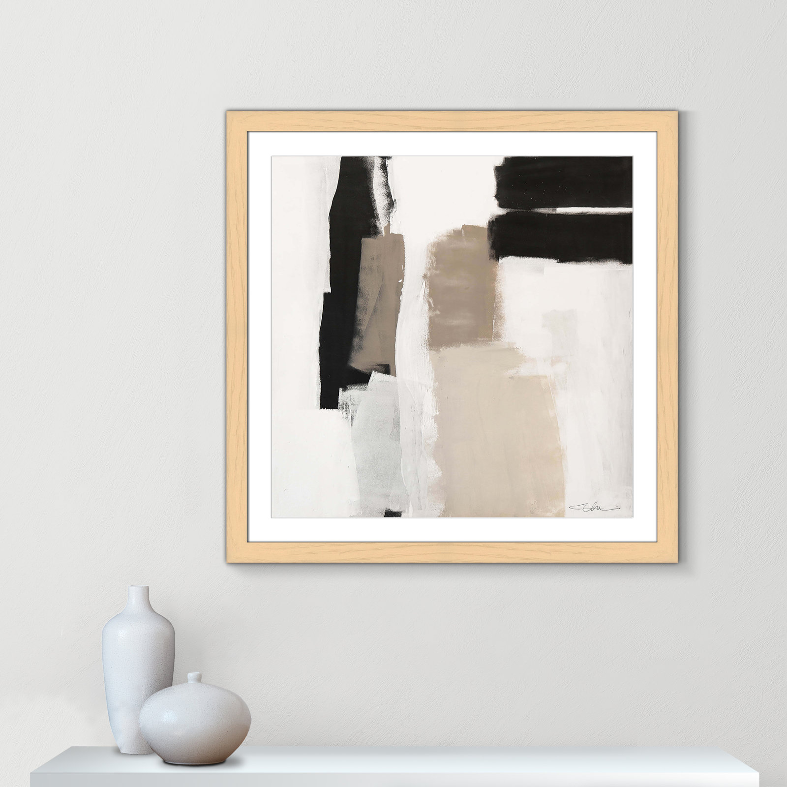 Earth Scapes II Print, Natural Cube Framed, 33.5" H x 33.5" W x 1.25" D