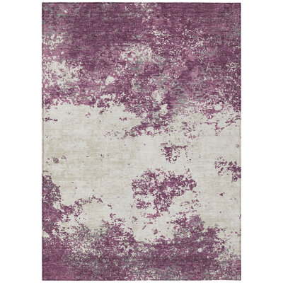 Aera Purple Washable Indoor-Outdoor Rug - 