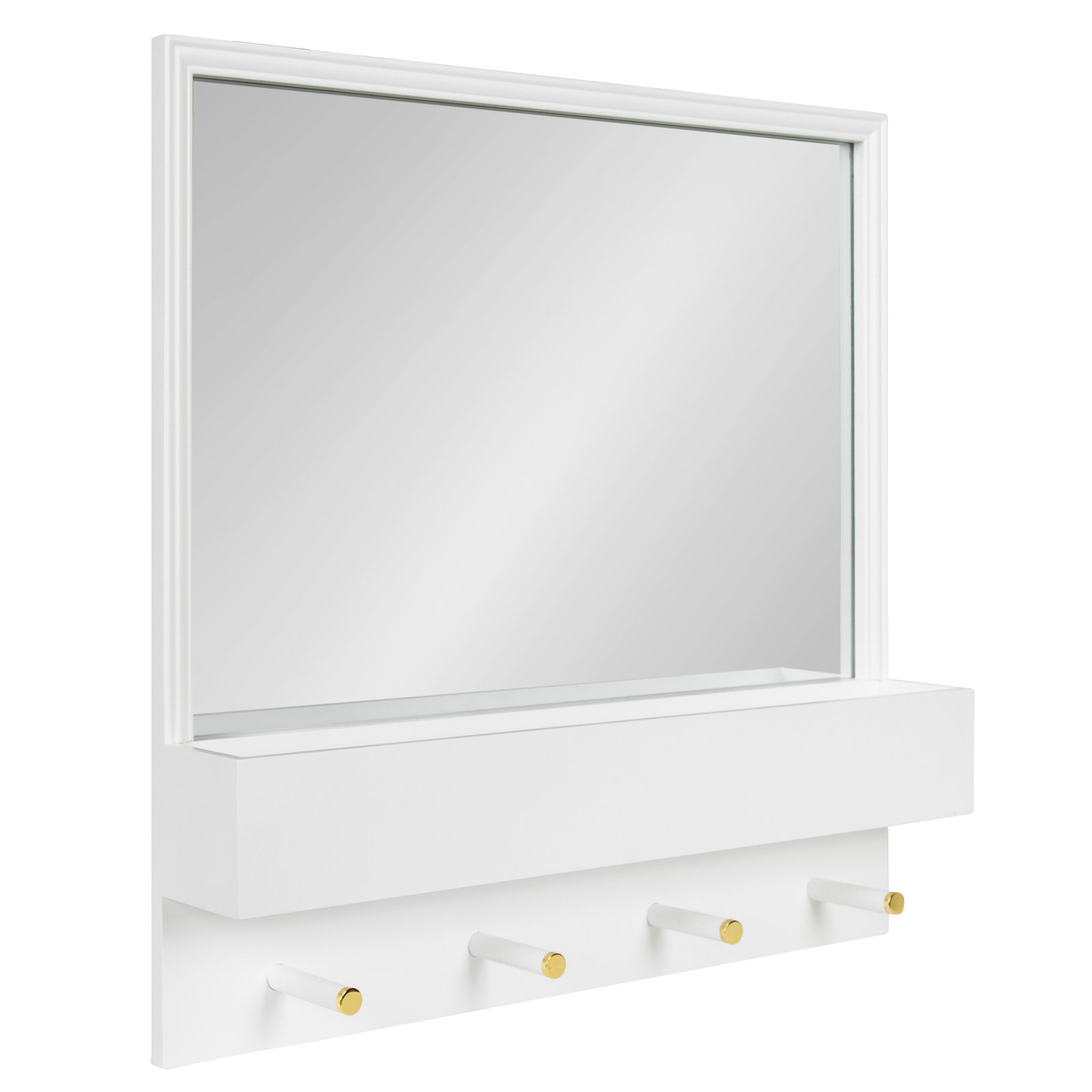 Medici Accent Mirror, White, 24" x 24"