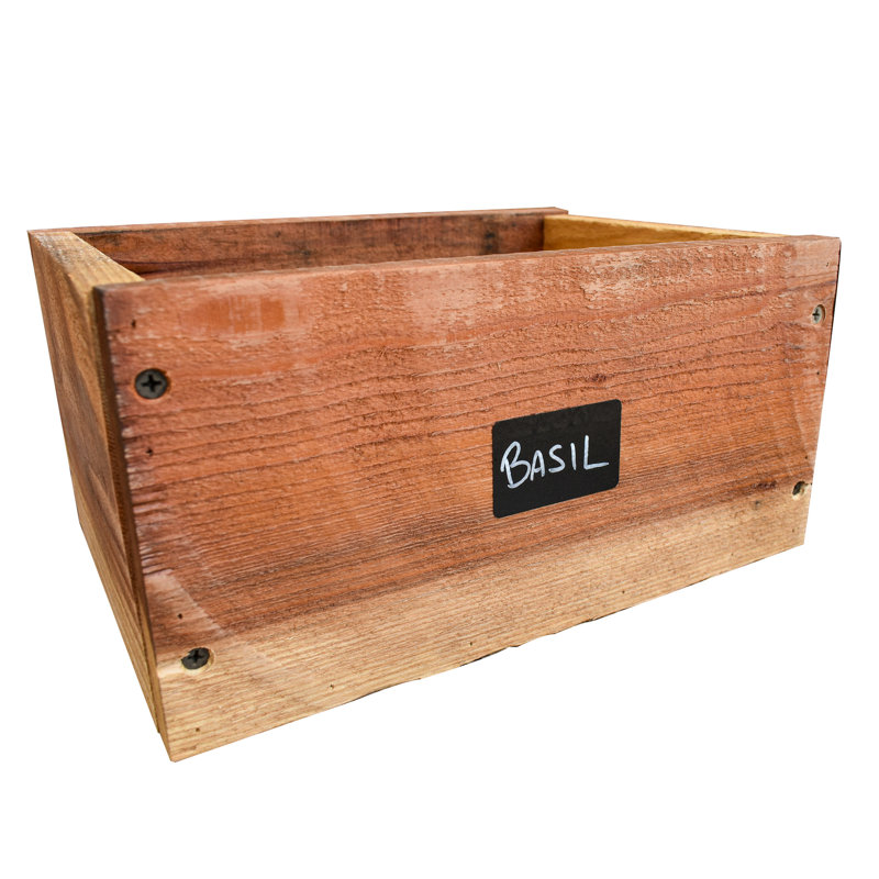 Boîte à fleurs en bois Kahnah, H 8 po x l 11 po x P 6,75 po, Brun