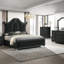 Tête de lit capitonnée 1pc avec revêtement luxueux et garniture cloutée à motif de losanges-1109350354-1109350355
