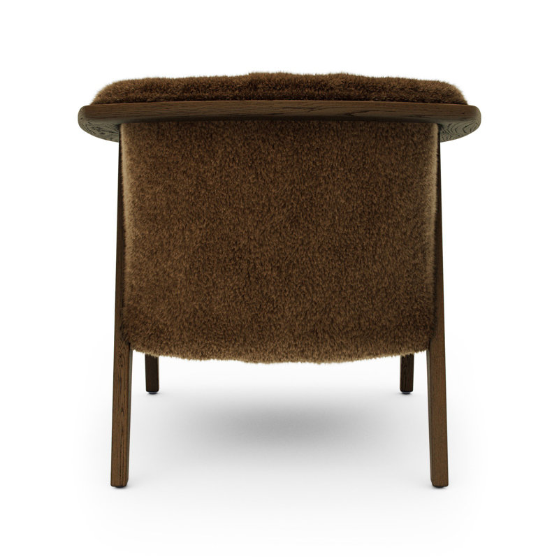 Fabian Chair-Cream Shearling, Ochre Shearling, Fawn Oak