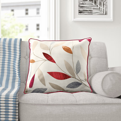 Floral Square Throw Cushion With Filling