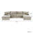 Kenda Ellerie 6 - Piece Upholstered Slipcovered Sectional-886983211