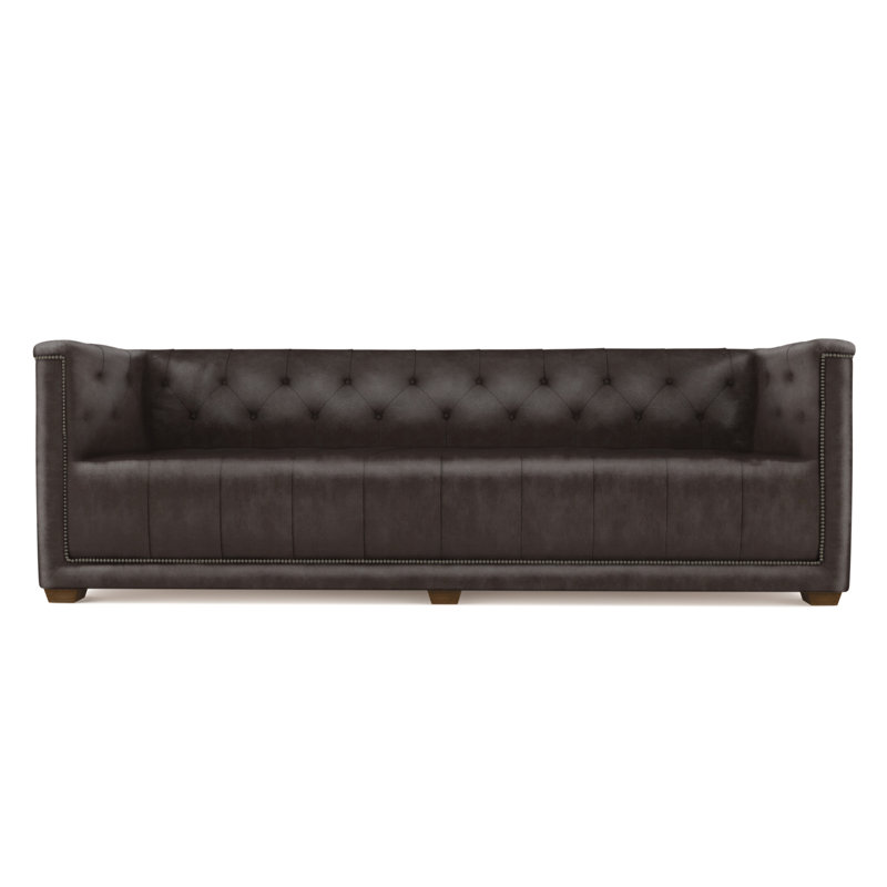 Canapé Hudson, Cuir rétro chocolat, Brun foncé