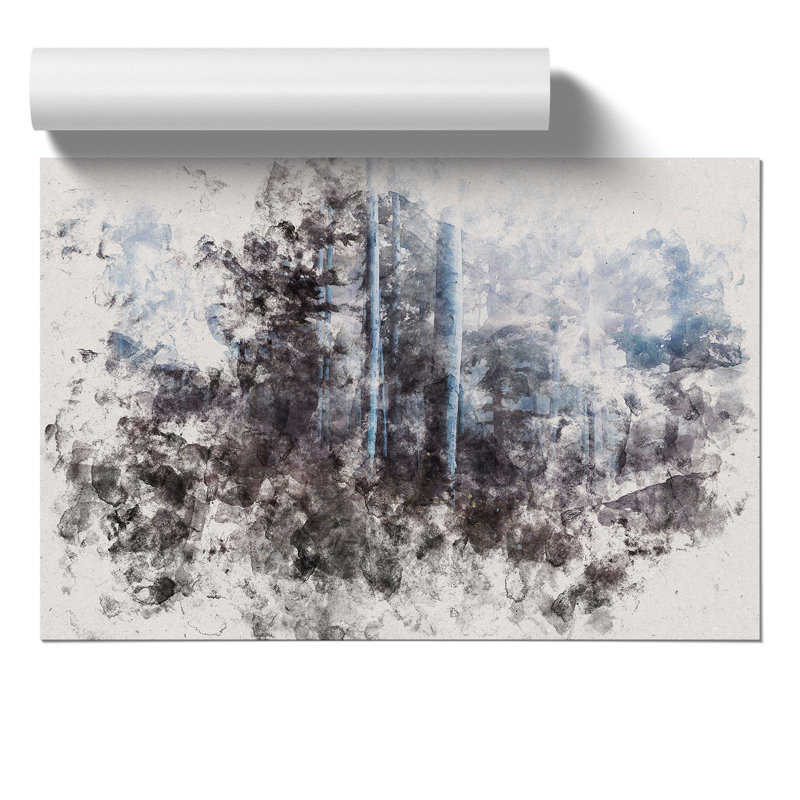 Forest View Watercolour - Frameless Print, 59cm H x 84cm W x 0.1cm D