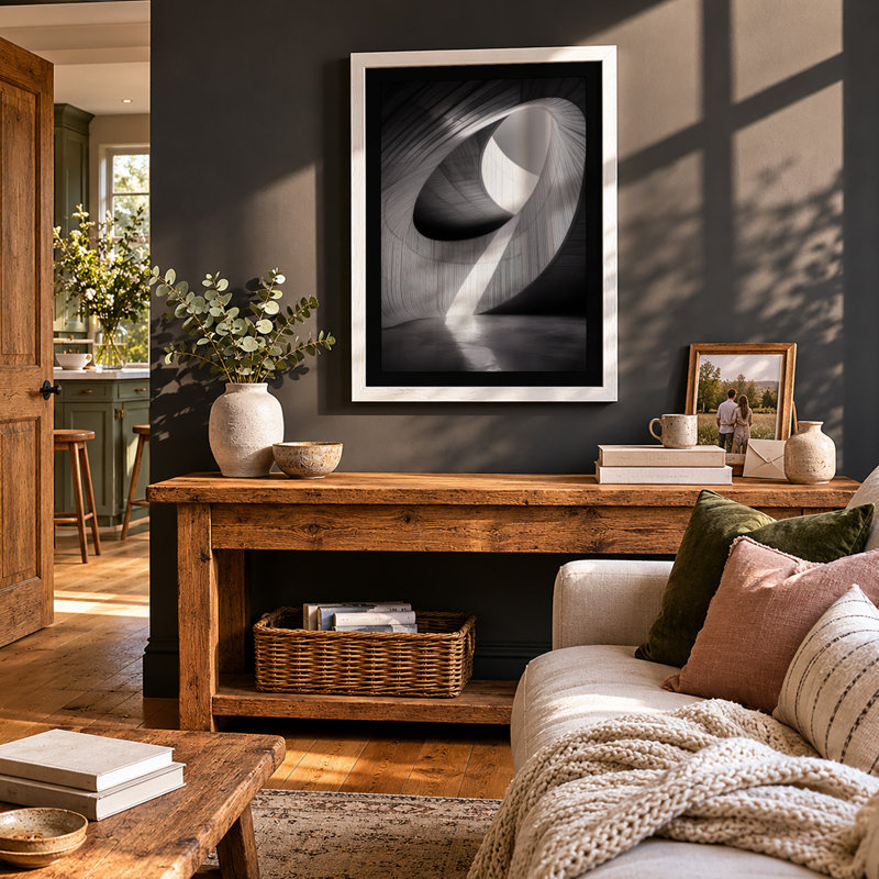 Light Through Form Industrial - Framed Print, A1 - 84.1 x 59.4 cm, White
