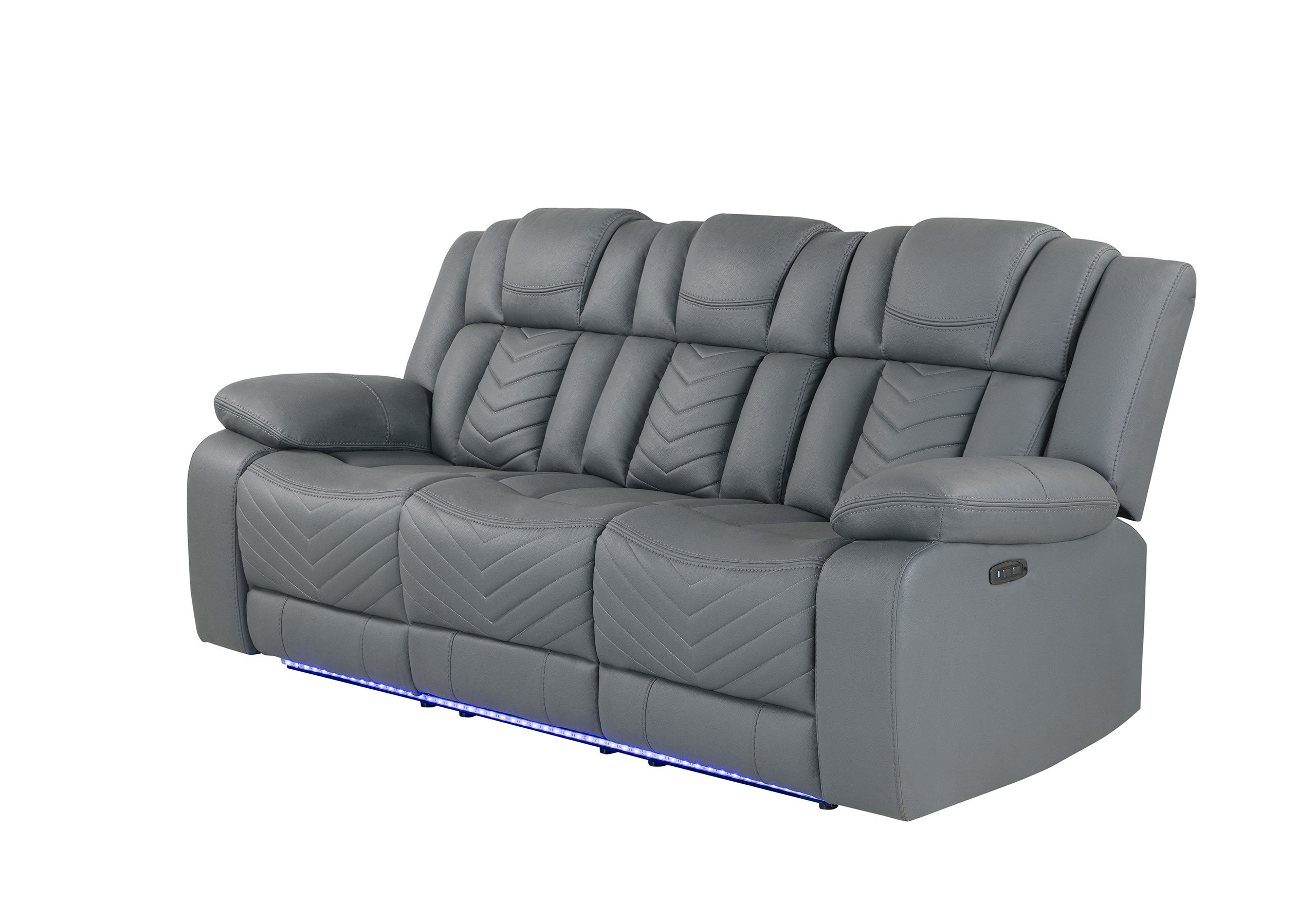 86'' Faux Leather Power Reclining Sofa
