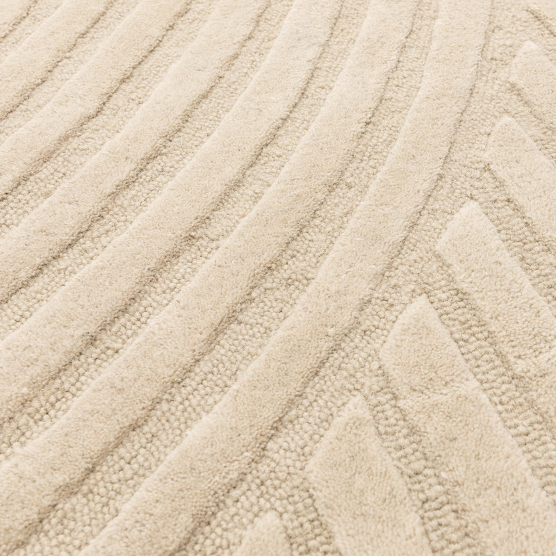 Harveer Hand Tufted Beige Area Rug, Rectangle 200cm x 290cm