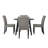 Asuncin 4 - Person Four Leg Dining Set-824363034