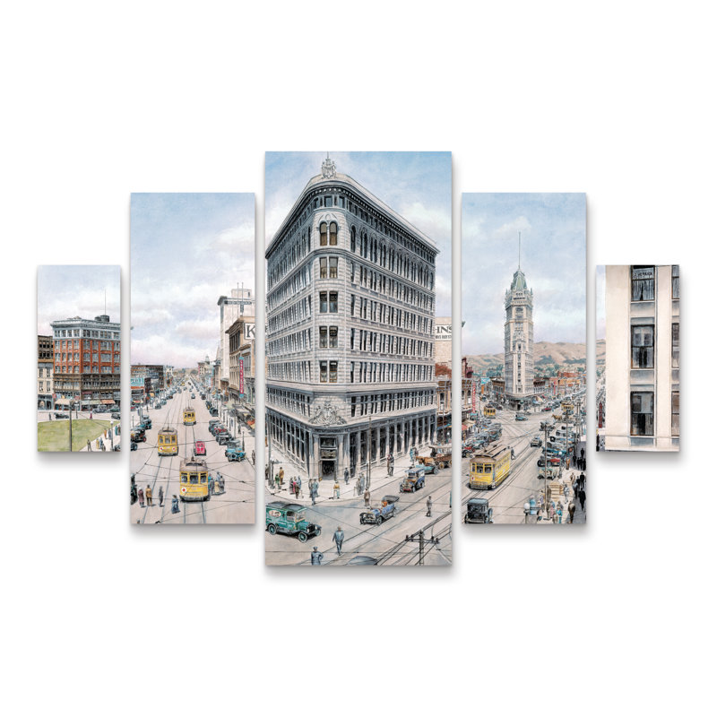 Ensemble de 5 panneaux Stanton Manolakas Oakland, H 40 po x l 58 po x P 2 po