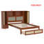 Lit plateforme simple en bois-37169817