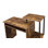 Lyphre Weathered Finish Computer Desk Rectangular Computer Desk With Keyboard Tray, Attached Shelf & Storage Compartment