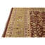 Tapis oriental rectangulaire rouge / vert / crème en laine noué à la main