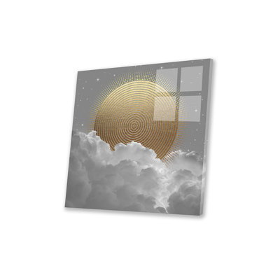 «Clouds Abstract Gold Sun» par - Impression sans cadre