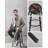 Bar Stools Kitchen Stools Set Of 2 High Back Bar Stools Steel Frame 62.5Cm High Seat Easy Assembly Industrial Rustic Brown And Black