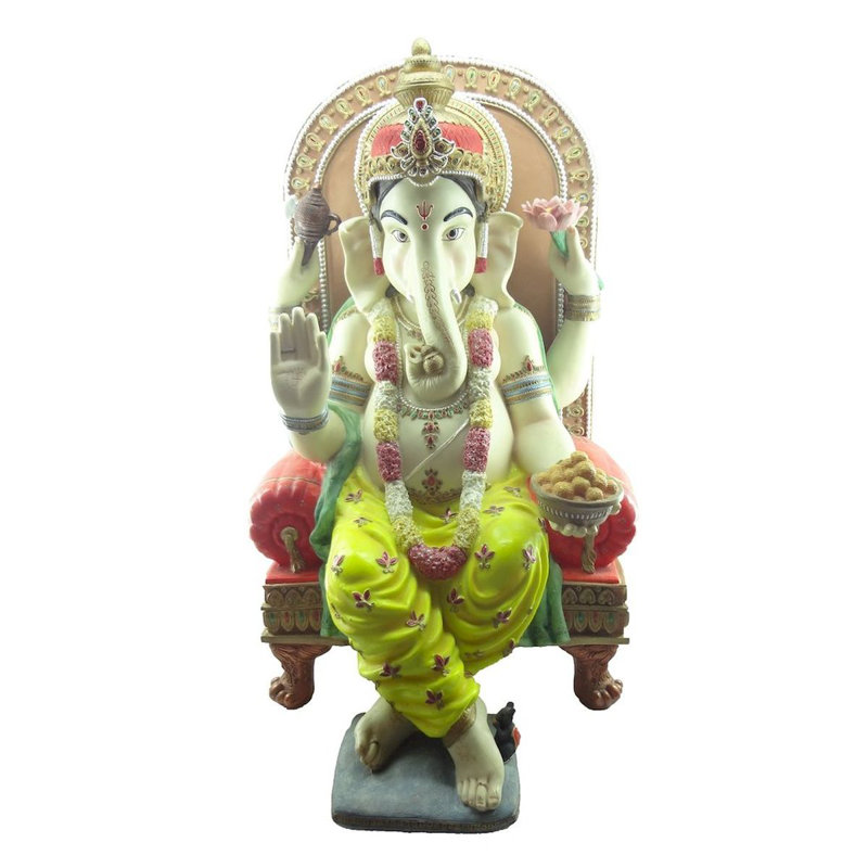 Statue de Fleuriane Ganesh sur un trône